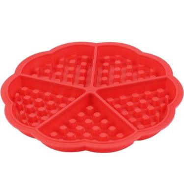 Imagem de Forma Silicone Para Waffles Coração 5 Cavidades 17,5 Cm