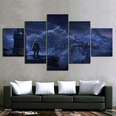Imagem de Quadro Decorativos Elder Scrolls com 5 peças 130x65 3