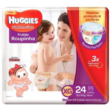 Imagem de Fralda Huggies Turma Da Mônica Roupinha Supreme Care XG 24 Unidades
