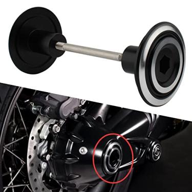 Imagem de FINMOKAL Preto Para Substituição Da Tampa Do Furo Do Garfo Da Roda Do Eixo Traseiro BMW R Ninet Hp2-Megamoto