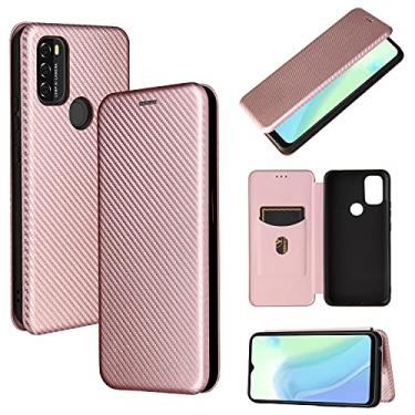 Imagem de For for Blackview A70 (2021) Carbon Fiber Texture Horizontal Flip TPU + PC + PU Leather Case with Card Slot