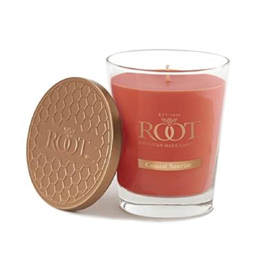 Imagem de Root Candles Vela perfumada de mistura de cera de abelha de favo de mel, grande, nascer do sol litorâneo