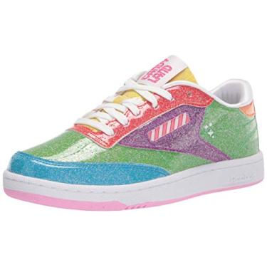 Imagem de Reebok Tênis Infantil Club C Sneaker, Super GreenAubergineWhite, 12 Little Kid US