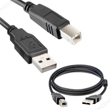 Imagem de Cabo para Impressoras USB 2.0 de 1,5 Metros am + bm com Filtro Evita Interferências Preto