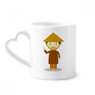 Imagem de Caneca de desenho animado do Vietnã Caneca de café cerâmica copo de coração de vidro