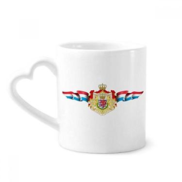 Imagem de Luxemburgo National Emblem Country Symbol Caneca Café Cerâmica Copos Copo Coração Vidro