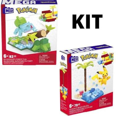 Imagem de Kit Mega Construx Pokémon Pikachu E Bulbassauro Mattel