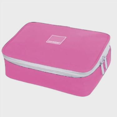 Imagem de Estojo 100 Pens Organizador Container Dermiwil 37694 Soft Luxo Rosa Claro com Branco