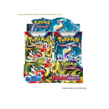 Imagem de 30 Figurinhas (Cartas) Pokémon Escarlete E Violeta Copag - Mattel