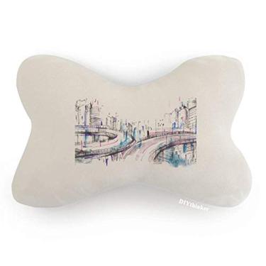 Imagem de DIYthinker Almofada moderna para decoração de pescoço e arranha-céus com acabamento de carro