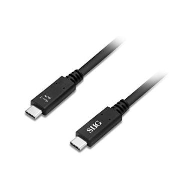 Imagem de SIIG Cabo USB 3.1 Tipo-C geração 2 4K60Hz 60W PD 10Gbps Taxa de transferência, USB-IF certificado Thunderbolt 3 portas compatível para MacBook Pro e outros dispositivos tipo C, USB-C para USB-C - 3,3 pés, preto
