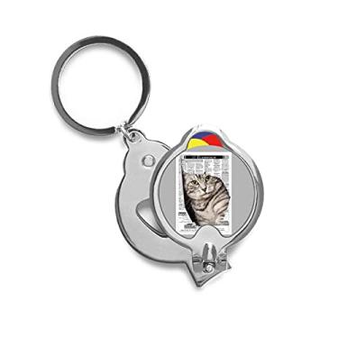 Imagem de Cortador de unhas de aço inoxidável com estampa de animais em forma de lágrimas para presente Art Deco