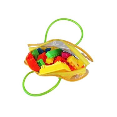 Imagem de Kit 47 Blocos De Montar + 1 Bolsinha Para Armazenar