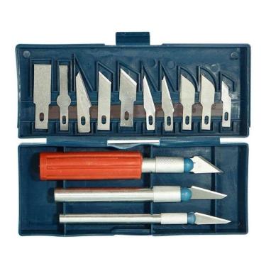 Imagem de Kit Estiletes de Precisão 3 Cabos + 13 Lâminas | Quickstore