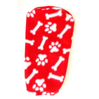 Imagem de Roupa Capa Soft Para Cães Vermelho Com Patinhas Tamanho G - Nica Pet