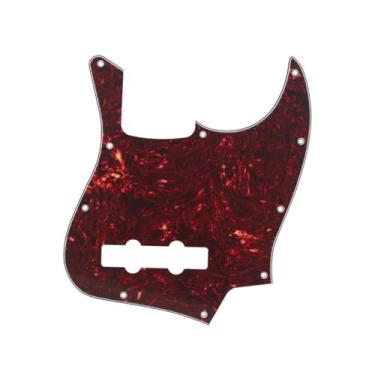 Imagem de ROZILO J Bass Pickguard Placa para raspadinhas de 10 furos para EUA/Mexicano 4 cordas Jazz Bass Vintage Tartaruga