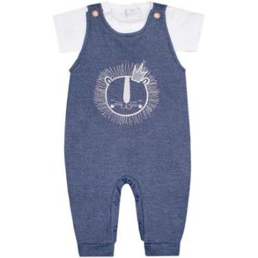 Imagem de JARDINEIRA COM BODY INFANTIL LEÃO MINICLO REF:40048 P/G-Masculino