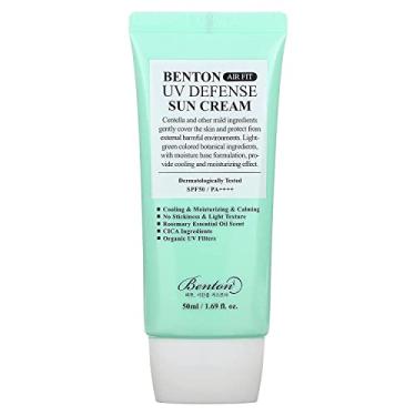 Imagem de Benton Air Fit UV Defense Sun Cream, SPF 50/PA++++, 1.69 fl oz (50 ml), UV Protection, Brightening, Wrinkle Care, Without White Cast, Lightweight yet Moisturizing, Soothing and Calming Properties, Maintaining Youthful Skin
