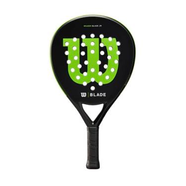 Imagem de Wilson Lâmina de raquete de padel Junior v2, fibra de vidro, 300 g, tamanho da cabeça: 439 cm², preto/verde neon