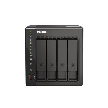 Imagem de Storage NAS QNAP TS-453E-8G Intel Celeron J6412 2,6 GHz 8GB integrada (não expansível) 4 Baias Torre Sem HD