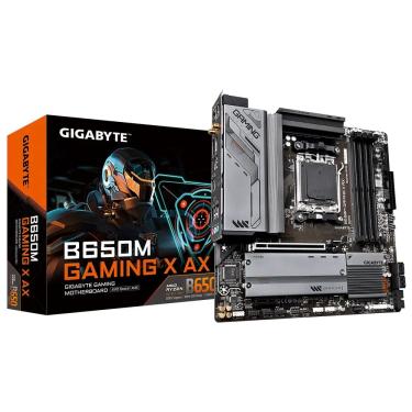 Imagem de Placa Mãe Gigabyte B650M Gaming X AX Wi-Fi AM5 mATX DDR5 HDMI DP USB 3.2 M.2