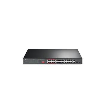 Imagem de Switch TP-Link TL-SL1226P 24 Portas POE + 2 Gigabit 10/100/1000Mbps Rack + 2 SFP