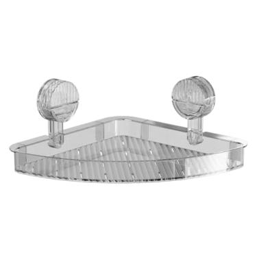 Imagem de Suporte Organizador de Banheiro Triangular sem Perfuração, Prateleira para Shampoo e Saboneteira