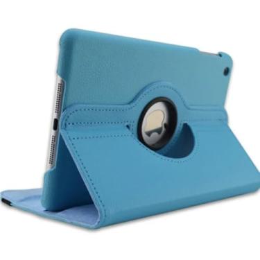 Imagem de Capa para iPad 9.7 2017 2018 A1822 A1823 A1893 Capa ultrafina de couro PU para tablet Apple iPad Air 1 Air 2 5 6 9,7 (azul)