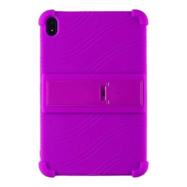 Imagem de Capa para Nokia T20 TA-1392 10.36 Capa à prova de choque infantil segura de silicone portátil com suporte para tablet Nokia T10#S (roxo, para Nokia T20)