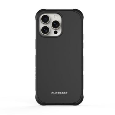 Imagem de PureGear Capa DualTek para Apple iPhone 15 Pro (2023) de 6,5 cm, proteção aprovada e testada militar, capa protetora durável resistente para iPhone 15 Pro, certificação de teste de queda de 6 m (preto