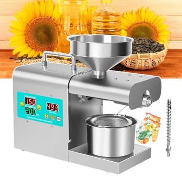 Imagem de KKSOUFX 820w Quente/Frio Elétrica Automática,Máquina Prensa Óleo,Montar/Painel Controle Temperatura, Máquina Prensa Óleo Elétrica-Para Casa E Cozinha Com Haste Prensagem