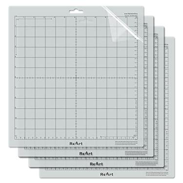 Imagem de ReArt Tapete de corte de aderência padrão para Silhouette Cameo 4/3/2/1-4 pacotes 30,5 cm x 30,5 cm conjunto de reposição tapete de corte adesivo Matts Vinyl Craft