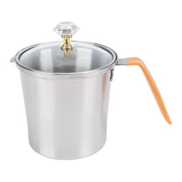 Imagem de Jarra para fazer espuma de leite, copo de aço inoxidável de 500 ml para fazer espuma de leite, jarro de leite com tampa de vidro e marcações de medidas precisas