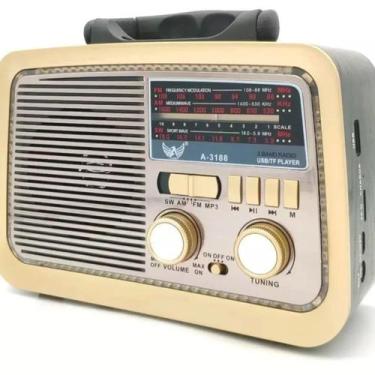 Imagem de Caixa Som Radio Gaucha Portátil Retro Bluetooth Am Fm Sd Usb - Átomo