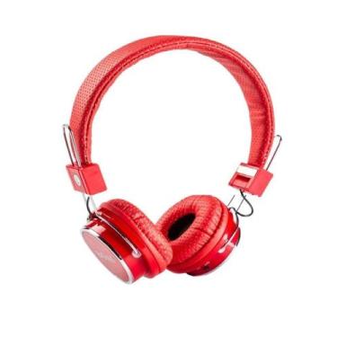 Imagem de Fone De Ouvido Bluetooth Micro Sd Mp3 Rádio Fm Player B05 Vermelho - X