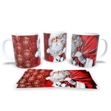 Imagem de Canecas de Porcelana Branca Personalizadas Papai Noel 5 (Mod.83)