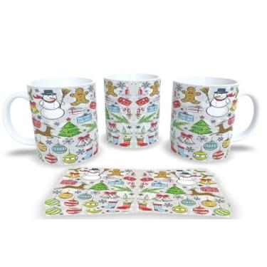 Imagem de Canecas de Porcelana Branca Personalizadas Natal 6 (Mod.119)