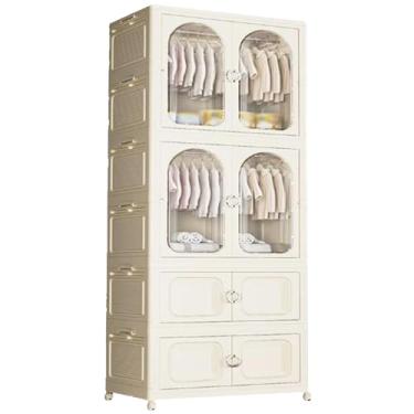 Imagem de Caixas de armazenamento com tampas, caixa de armazenamento dobrável doméstica, grandes caixas de armazenamento empilháveis ​​com portas magnéticas transparentes