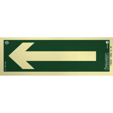 Imagem de Placa Fotoluminescente Rota de Saída de Emergência com Seta - ENCARTAL