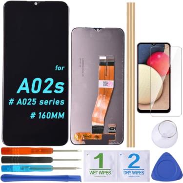 Imagem de Pdtek Tela LCD de substituição de tela sensível ao toque digitalizador para Samsung Galaxy A02s A025 SMA025F SMA025M 160 mm preto tamanho menor (NÃO PARA A025G)