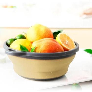 Imagem de Escorredor Retrátil Dobravel em Silicone Alimentos Macarrão - Fx, Bran