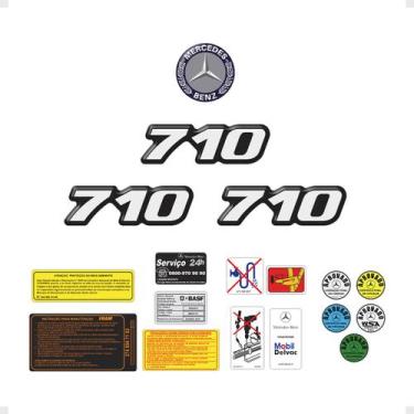 Imagem de Kit Adesivos MB 710 Emblema Caminhão Mercedes Benz Genérico - SPORTINO
