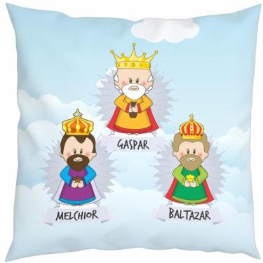 Imagem de Almofada Com Enchimento Oração Santinhos Reis Magos - Core Decore