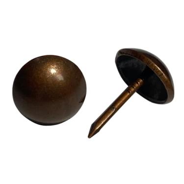 Imagem de Maozaa Tachinhas de estofamento, pregos de móveis para estofados decorativos, 100 peças de 7/40.6 cm para sofá de móveis, tachas decorativas cobre vermelho