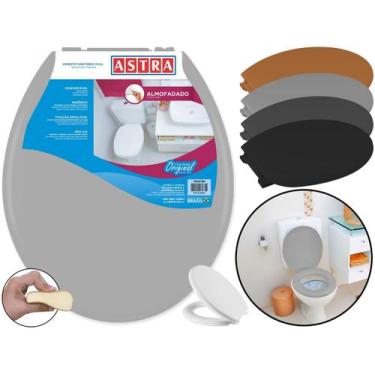 Imagem de Assento Para Vaso Sanitário Almofadado Tampa Privada Banheiro Oval Uni