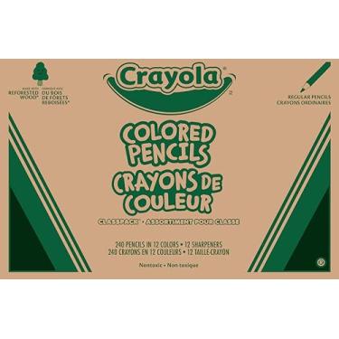 Imagem de Crayola Lápis de Cor Classpack (240 ct), 12 Cores, Material Essencial para Sala de Aula e Artesanato