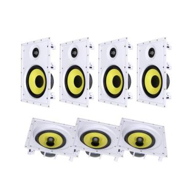 Imagem de Kit 7.0 para Home Theater JBL 3x Ci8SA Plus + 4x Ci8R Plus