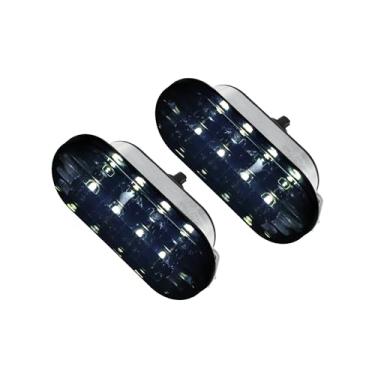 Imagem de INFINAUTO Par de luzes de seta de sinalização lateral LED para VW MK4 Golf Jetta GTI R32 Passat B5 Lâmpada de marcador lateral frontal branca design elegante