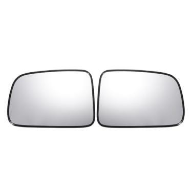 Imagem de X AUTOHAUX Par de reposição de vidro retrovisor esquerdo direito do carro com placa de suporte vidro branco aquecido para Honda CR-V CRV 2002-2006