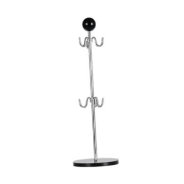 Imagem de Fenteer Suporte para Canecas E Copos, Escorredor de Garrafas, Prateleira para Exibição, Preto, Tamanho real